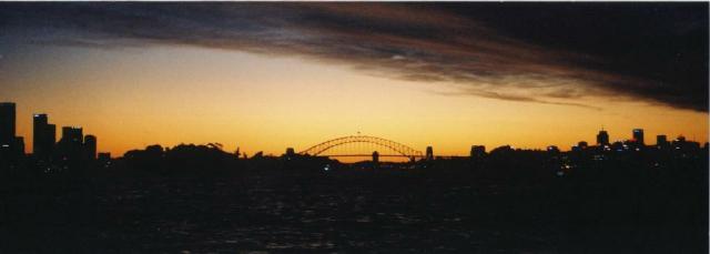 Sydney harbor at sunset