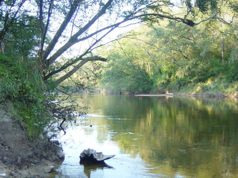 looking north from Fairley Bridge landing